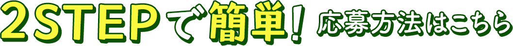2STEPで簡単！応募方法はこちら